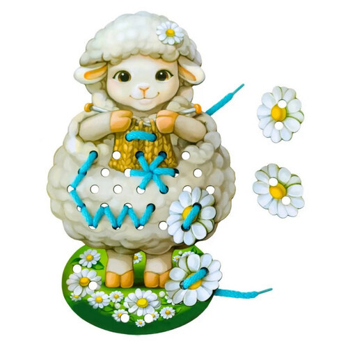 Деревянная шнуровка Ubumblebees Овечка (ПСД131) PSD131  фото №1