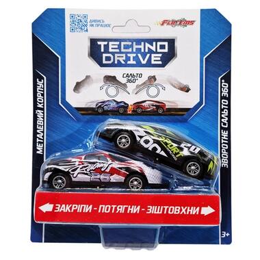 Набор игровых машинок TechnoDrive Flipems 1311 КРУТЫЙ ПЕРЕВОРОТ 2шт фото №1