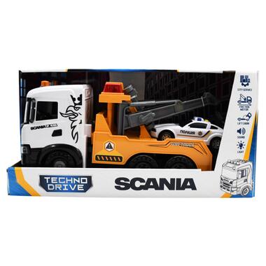 Игровой набор Эвакуатор Scania с машиной полиции TechnoDrive 3004KS серии Mid Truck  фото №1