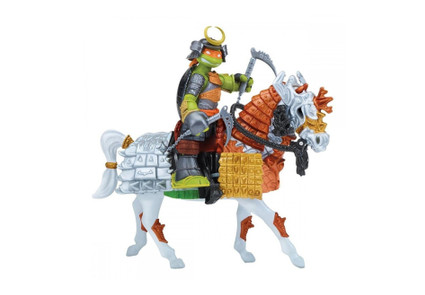 Ігровий набір Playmates Toys Черепашки-ниндзя Самураи Эксклюзивная фигурка Микеланджело на лошади (94269) фото №3