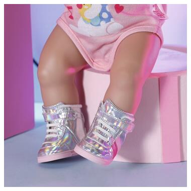 Взуття для ляльки BABY BORN - СРІБНІ КРОСІВКИ фото №3