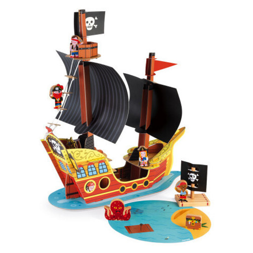Ігровий набір Janod Корабель піратів 3D J08579 (JN63J08579) фото №7