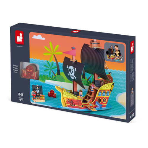 Ігровий набір Janod Корабель піратів 3D J08579 (JN63J08579) фото №1