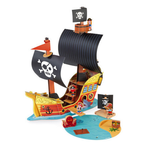 Ігровий набір Janod Корабель піратів 3D J08579 (JN63J08579) фото №5