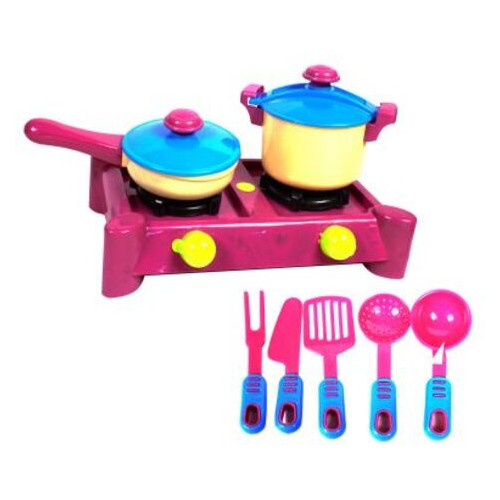 Набір посуду KinderWay Єва з рожевою плитою (KW-04-417) фото №1