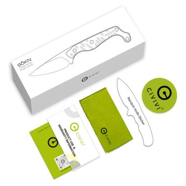 Нож Civivi SOKN, Satin, серый G10 (C22027-2) фото №9