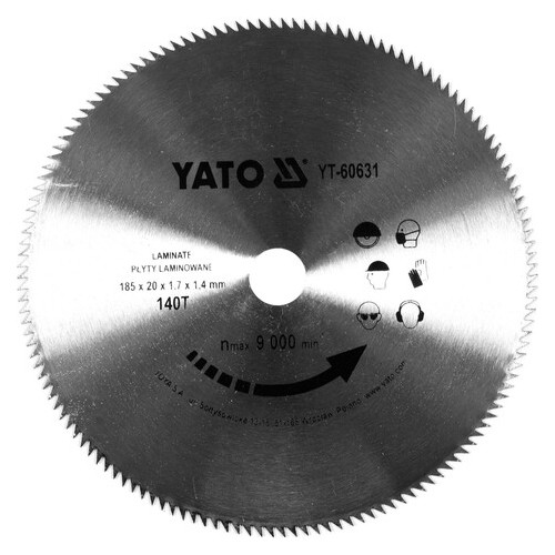 Диск пильний по ламінату Yato 180х20х1.7х1.4мм 140 зубів (YT-60631) фото №1