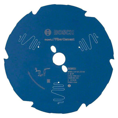 Пильный диск Bosch Expert for Fiber Cement 260x30x2.4/1.8x6 T (2608644351) фото №1