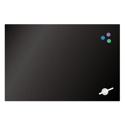 Офісна дошка Axent скляна магнітно-маркерна 60х90 см чорна (9615-01-А) фото №1