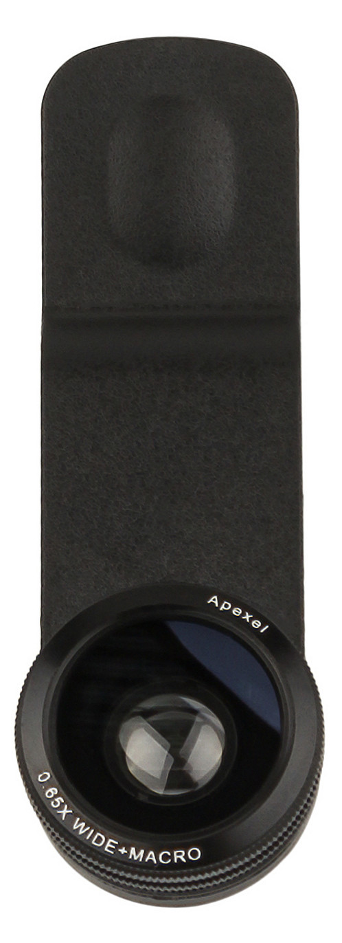 Набор объективов Apexel Universal Clip 0.65 3 шт Black (APL-CX3-065b) фото №2