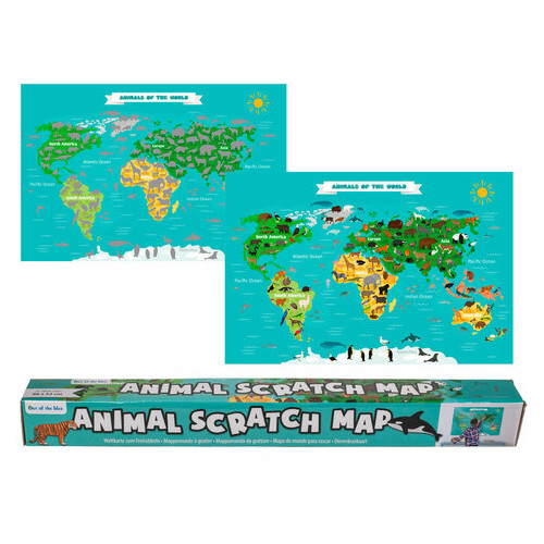 Скретч-карта Animal scratch map 88x52см IMP_64 фото №1
