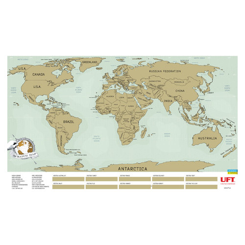 Скретч карта мира UFT Scratch Map фото №6