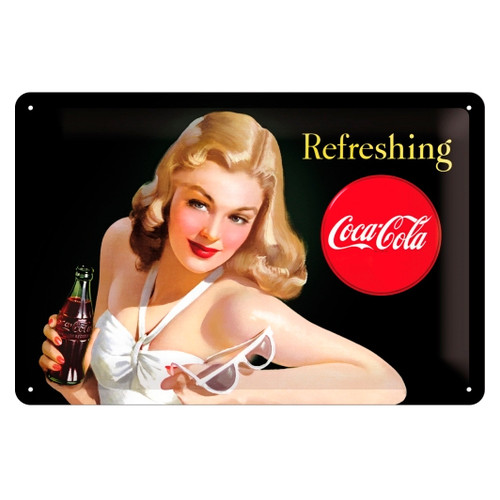 Табличка Coca-Cola - Refreshing Lady Nostalgic Art (22227) фото №1