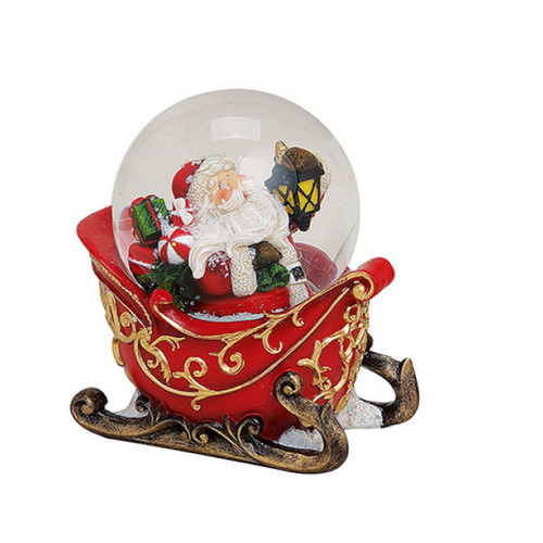 Снежный шар Санта Клаус на санках фото №2