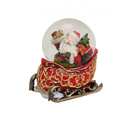 Снежный шар Санта Клаус на санках фото №1