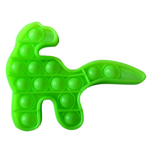 Антистрес іграшка Pop It Люмінесцентний Зелений Динозавр Світиться у темряві фото №1