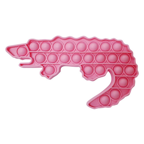 Антистрес іграшка Pop It Світло-рожевий Крокодил фото №1