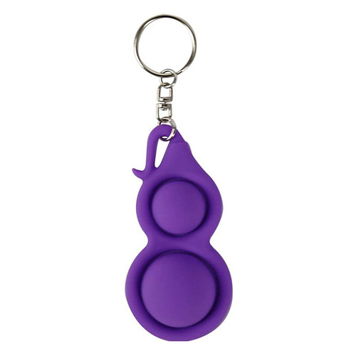 Антистрес іграшка Pop It Фіолетовий Брелок з хвостиком - 2 пухирці фото №2