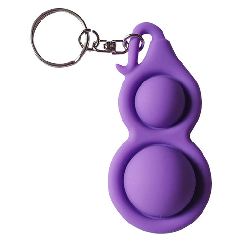 Антистрес іграшка Pop It Фіолетовий Брелок з хвостиком - 2 пухирці фото №1
