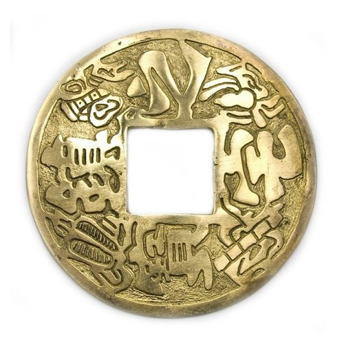 Монета Даршан с иероглифами бронзовая d-12 см (23441) фото №2