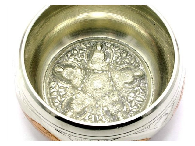 Чаша поющая Даршан d-11,5 см Singing Bowl Silver Copper no.2 (27400) фото №2