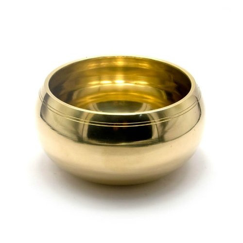 Чаша поющая Даршан бронзовая d 14 см Yellow Plain no.3 (18124) фото №1