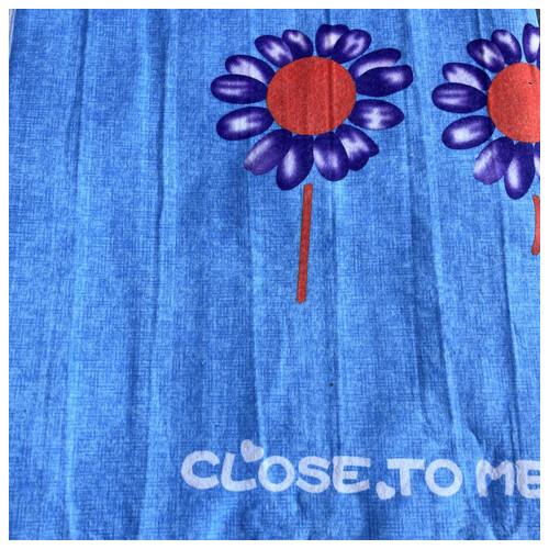 Електропростирадло двоспальне з двома зонами з кольоровим малюнком LUX Байка Туреччина 140x155 см 55216 Синя квітка синя фото №3
