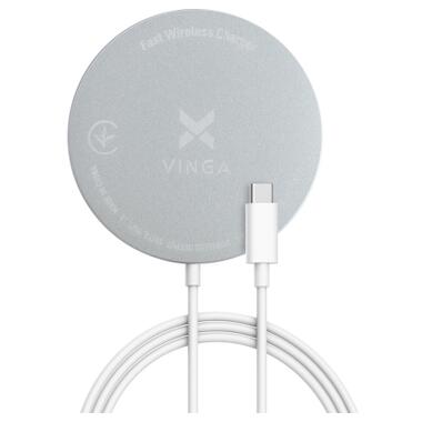 Зарядний пристрій Vinga Magnetic Wireless Charger 10W MagSafe (VCHAMS) фото №1