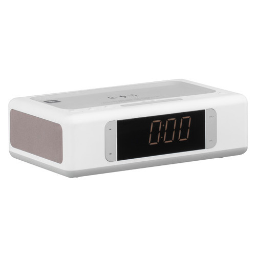 Акустична док-станція 2E SmartClock Wireless Charging Alarm Clock Bluetooth FM USB AUX White (2E-AS01QIWT) фото №3