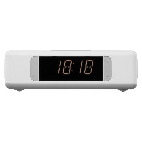 Акустична док-станція 2E SmartClock Wireless Charging Alarm Clock Bluetooth FM USB AUX White (2E-AS01QIWT) фото №5