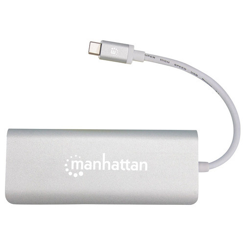 Док-станція Intracom Manhattan USB3.1 Type-C HDMI/USB 3.0x2/RJ45/SD/PD 60W Hub 7-in-1 (152075) фото №4