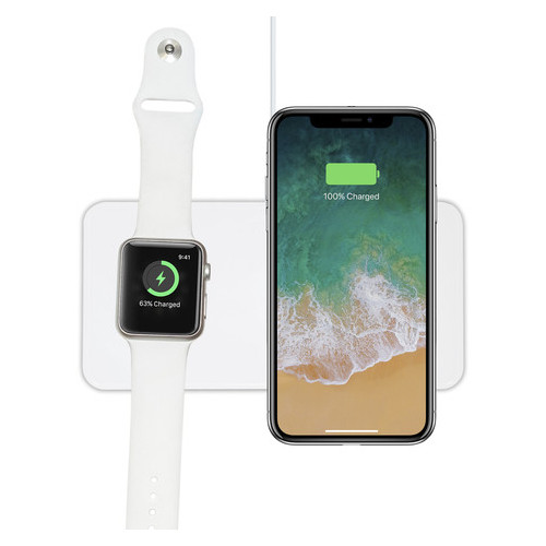 Беспроводная зарядка Qitech Mini AirPower Apple iPhone и Apple Watch фото №1