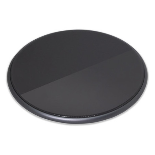Бездротовий зарядний пристрій Qitech Slim Pad Premium Glass з технологією QI Чорне фото №3
