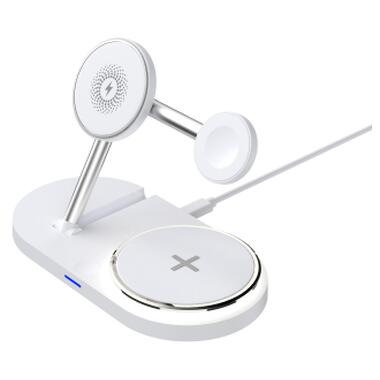 Зарядний пристрій Armorstandart Wireless Charging H101 3 in 1 Magnetic White (ARM78102) фото №1