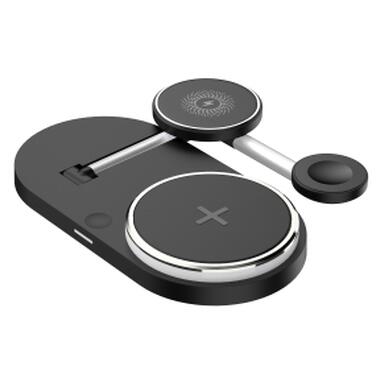 Зарядний пристрій Armorstandart Wireless Charging H102 3 in 1 Magnetic Black (ARM78103) фото №3