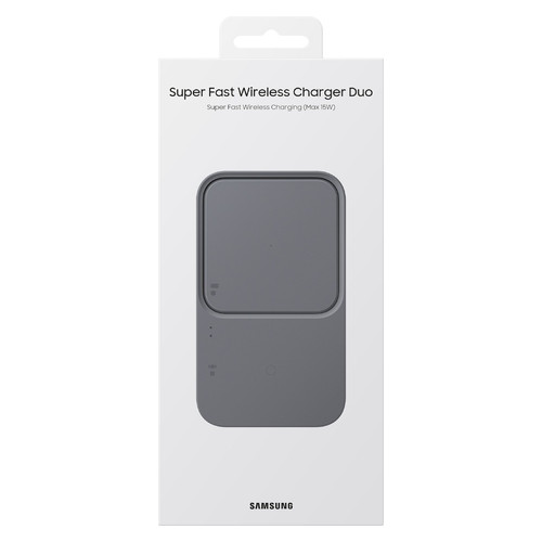 Бездротовий зарядний пристрій Samsung 15W Wireless Charger Duo (W/O TA) Black (EP-P5400BBRGRU) фото №6