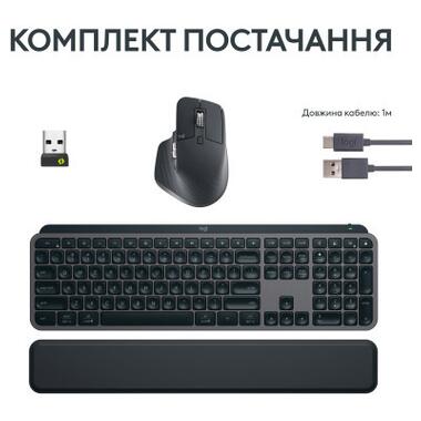 Комплект Logitech MX Keys S Plus Palmrest Wireless UA Graphite (920-011614) фото №9