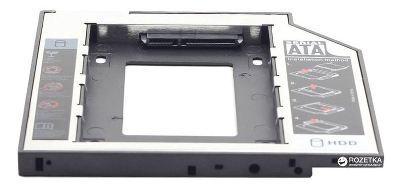Карман для ноутбука под 2.5 SSD/Sata винт (вместо привода) 12.00мм, Gembird MF-95-02