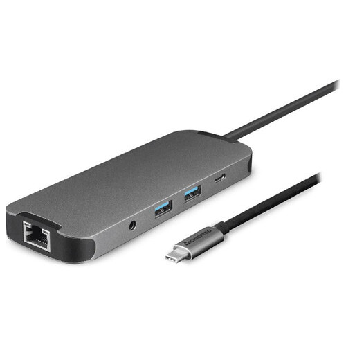 Док-станція Chieftec USB3.2 Type-C --> HDMI/USB 3.2x2/RJ45/USB-C/SD/TF/PD 80W/Audio 9-in-1 DSC-901 (DSC-901) фото №1