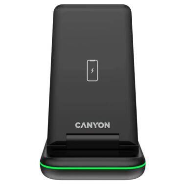Зарядний пристрій Canyon WS- 304 Foldable 3in1 Wireless charger (CNS-WCS304B) фото №2