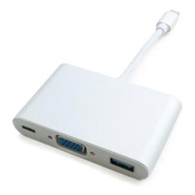 Порт-реплікатор ExtraDigital USB Type-C to VGA/USB 3.0/Type-C 0.15m (KBV1690) фото №1