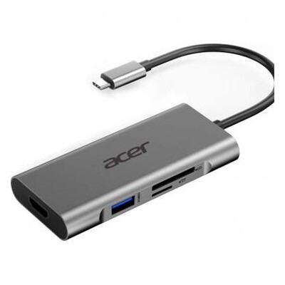 Порт-реплікатор Acer 7in1 Type C dongle 1 x HDMI 3 x USB3.2 1 x SD/TF 1 x PD (HP.DSCAB.008) фото №1