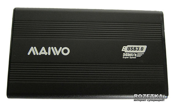 Кишеня зовнішня для HDD 2,5 SATA Maiwo K2501A-U3S black фото №1
