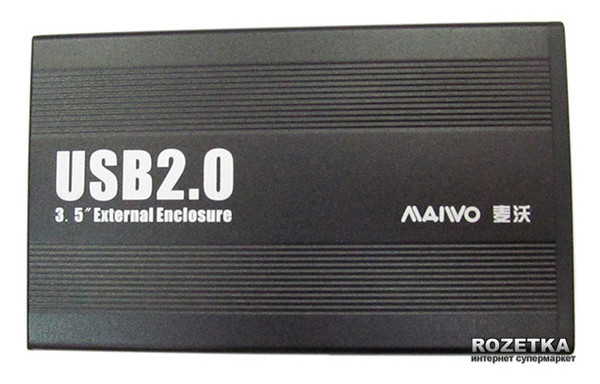 Кишеня зовнішня 3.5 Maiwo K3502-U2S black USB2.0 фото №1