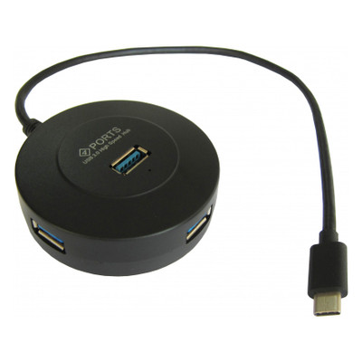 Хаб Maiwo USB 3.1 Type-C - 4 порти USB 3.0 Type-А кабель 30 см (KH304) фото №1