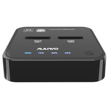 Док-станція для накопичувачів Maiwo 2*SATA M.2 SSD Key B/B+M USB 3.1 Gen1 Type-C (K3016SG1) фото №2