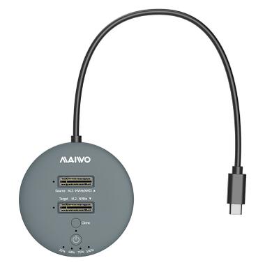 Док-станция для накопителей Maiwo 2*NVMe M.2 SSD to USB3.2 Gen2 USB-C 10Gbps (K3026P2 grey) фото №3