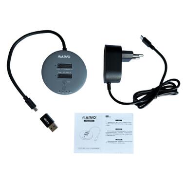 Док-станция для накопителей Maiwo 2*NVMe M.2 SSD to USB3.2 Gen2 USB-C 10Gbps (K3026P2 grey) фото №10