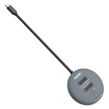 Док-станция для накопителей Maiwo 2*NVMe M.2 SSD to USB3.2 Gen2 USB-C 10Gbps (K3026P2 grey) фото №8