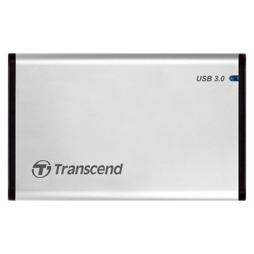 Кишеня зовнішня для HDD/SSD 2.5 SATA Transcend StoreJet 25S3 USB 3.0 silver (TS0GSJ25S3) фото №1